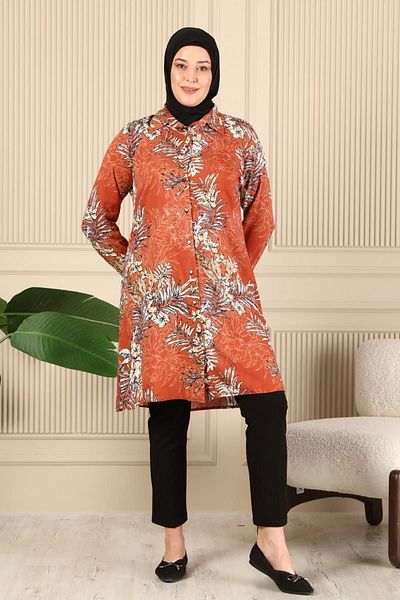 Ferace Women's Hijab Plus Size Long Shirt Tunic