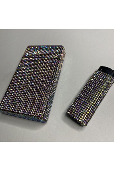 Zey Desing Uzun Slim Sigara Kutusu Parlak Taşlı.