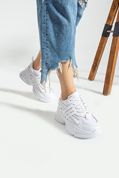 ShoeTek Inoeska ženske sportske cipele sa vezicama Patike s bijele boje Antil...