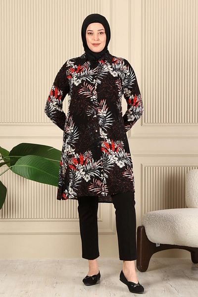Ferace Women's Hijab Plus Size Long Shirt Tunic