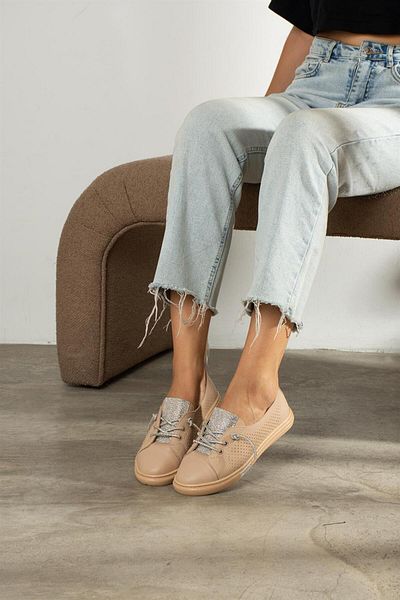 ShoeTek Pantofi de damă Carissa Pantofi sport Stoned Piele Nudă