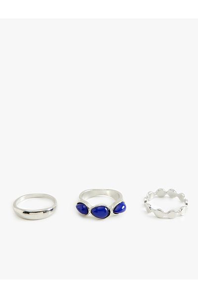 Koton 3 Piece Stone Detailed Ring Set