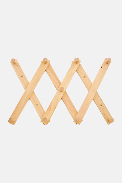 Muy Mucho Expandable Wood Coat Rack, Beige