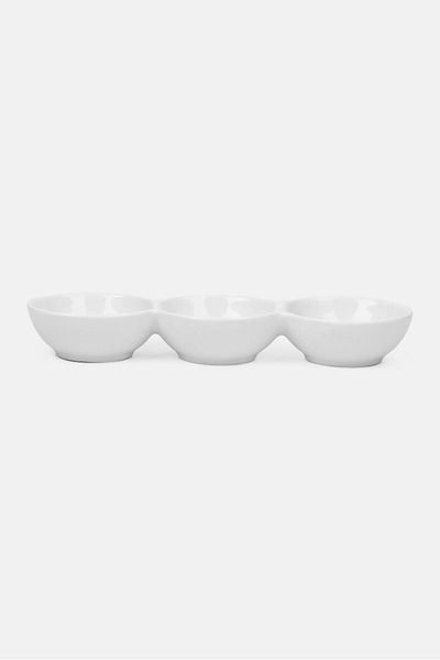 Muy Mucho Porcelain Snack Plate, White
