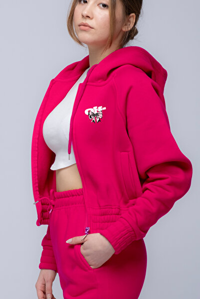 C&C OKULCUNUZ Σετ φόρμας βαμβακερής στάμπας με λευκό σχέδιο στην πλάτη - 3 κλωστές χοντρό ύφασμα