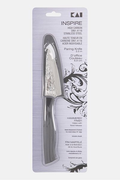Kai Inspire Stainless Steel Paring Knife, Silver