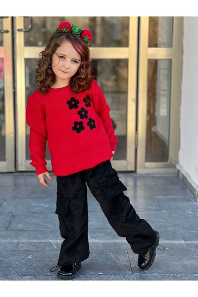 Ysferbutik Girls' Velvet Pants and Sweater