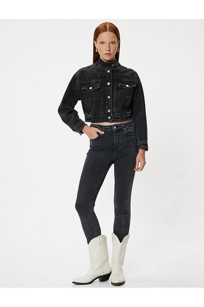 Koton High Waist Skinny Fit Carmen Jeans - Jeans mit Knöpfen