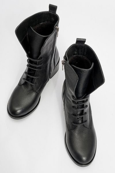 LuviShoes 1190 Μαύρες Δερμάτινες Γυναικείες Μπότες