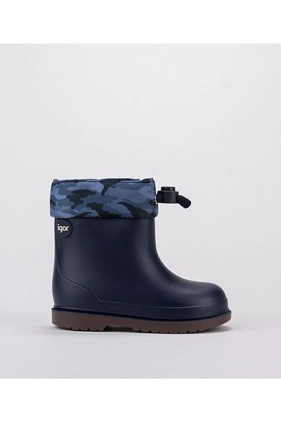 IGOR Bimbi Camo Παιδικές μπότες βροχής Navy Blue