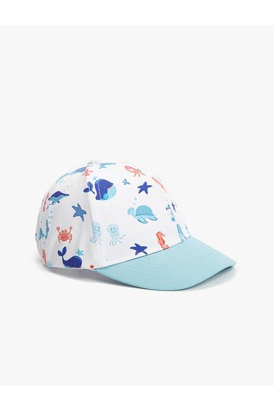Koton Sea Themed Printed Cap Hat
