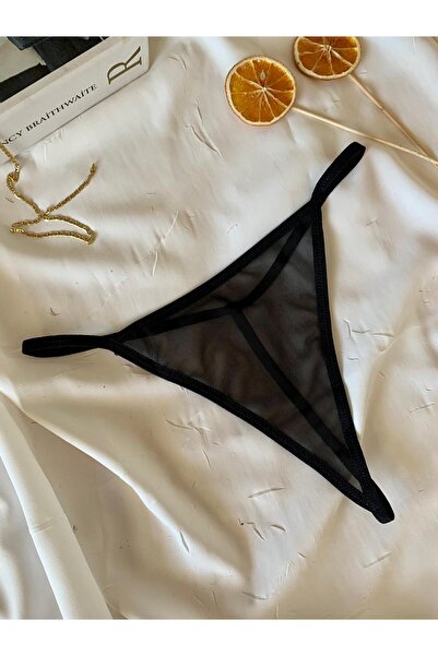 İNKO İÇ GİYİM Set de 3 tanga sexy din tul (negru-alb-roșu)