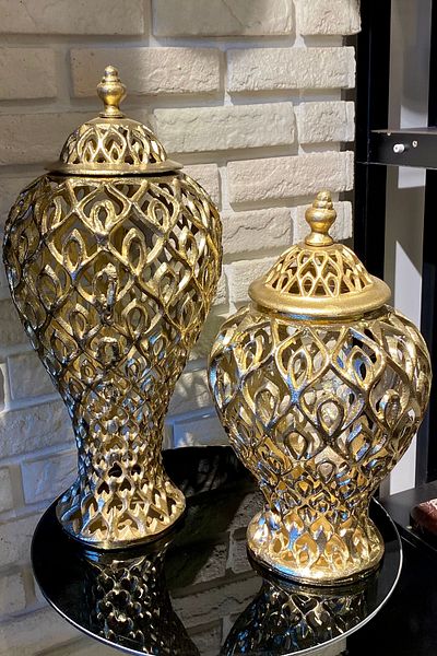 LAMEDORE 40-50 cm Double Cast King Cube Vase
