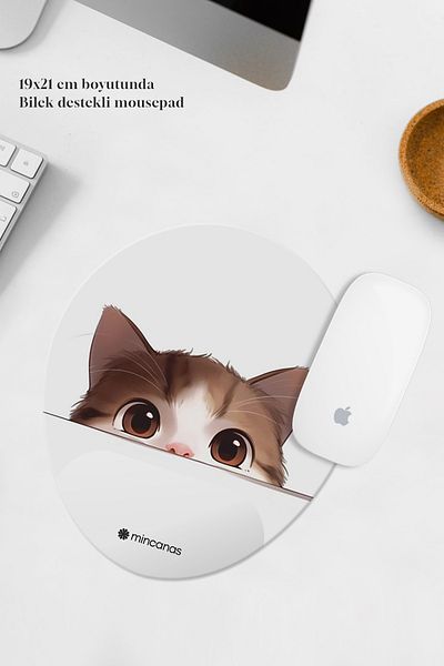 Mincanas Colorful Wrist Supported Oval Mouse Pad Mouse Pad