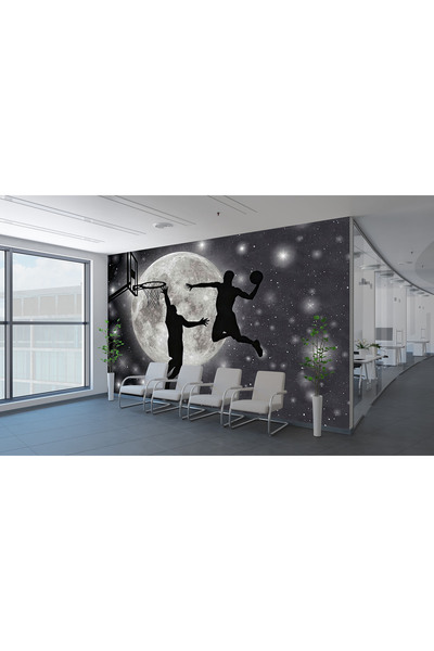 Home ayın önünde basketbol oynayanlar poster duvar kağıdı