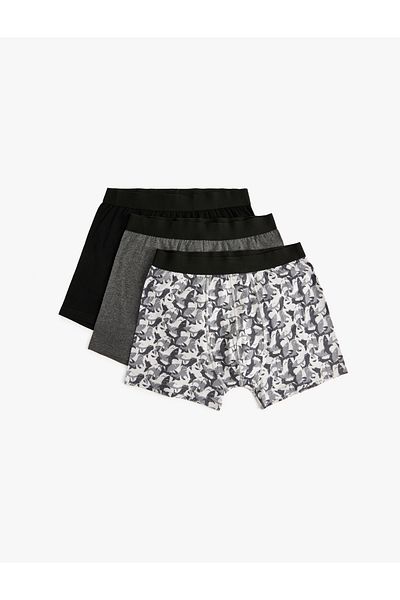 Koton Σετ Boxer από βαμβακερό σχέδιο 3 τεμαχίων