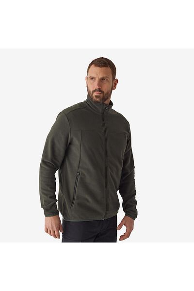 Decathlon Solognac ανδρική ζακέτα fleece χωρίς ήχο - πράσινη - κυνήγι και παρατήρηση της φύσης - 100