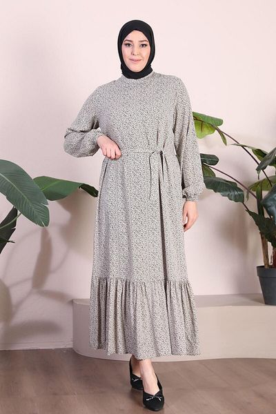 Ferace Rochie de marime mari pentru femei Hijab Îmbrăcăminte Prevailing Guler Crispy Pattern