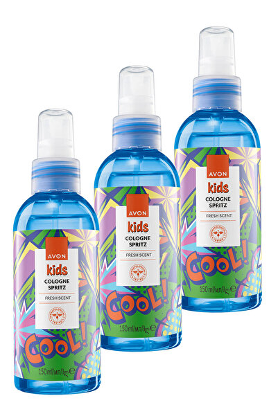 AVON Kids Cool Çocuklar İçin Meyve Kokulu Parfüm Sprey 150 Ml. Üçlü Set