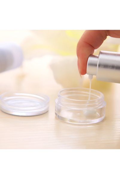 SPELT 3.8cm 10ml Mini Jars with Transparent Lids for Jewelry and Cream Storage Box of 2