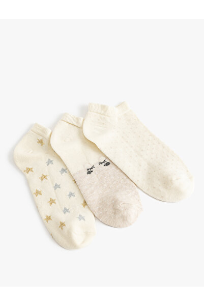 Koton Σετ κάλτσες 3 τεμαχίων με σχέδια με αστέρια - Πολύχρωμα