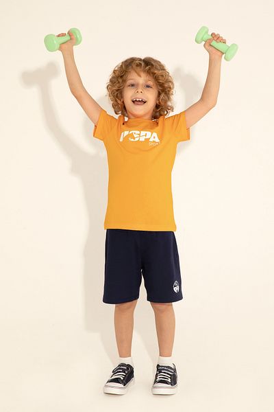 U.S. Polo Assn. Boy's Orange Crew Neck T-Shirt 50281843 -Vr051