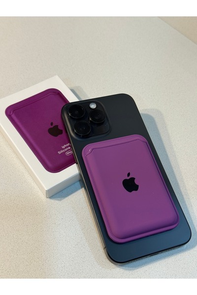 L'eDoren Apple Iphone Uyumlu Telefon Arkası Magsafe Silikon Cüzdan Kartlık İo...