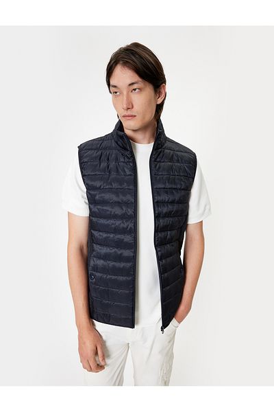 Koton Slim Fit Pufferweste – Stehkragen und Taschendetail