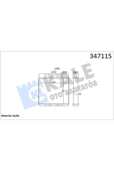 KALE Astra-G Zafira-A Zafira-B Heating Radiator 347115   - Brazing 1618142 9117283   Gold