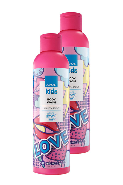 AVON Kids Love Çocuklar İçin Meyve Kokulu Vücut Şampuanı 200 Ml. İkili Set