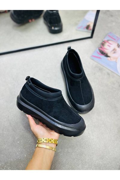 DUXAL SHOES Paula Mini Black Suede - Half Boots Feathered Flat Sole Γυναικεία Παπούτσια