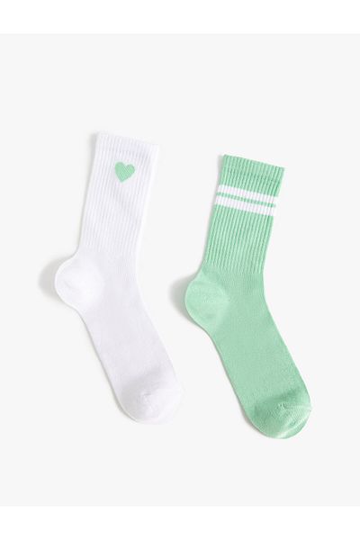 Koton Set 2 șosete Heart Socket - Multicolor