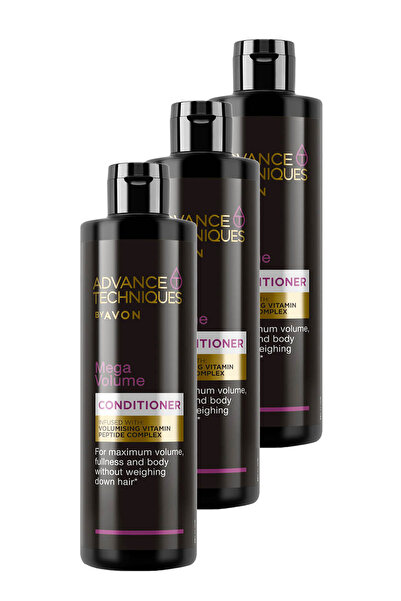AVON Advance Techniques Mega Volume Hacim Veren Saç Kremi 250 Ml. Üçlü Set