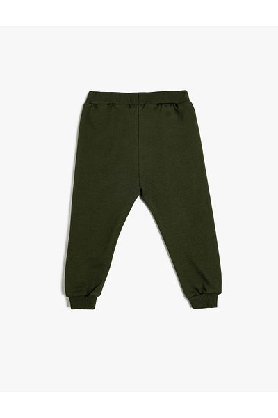 Koton Textured Cotton Jogger Sweatpants - Elastic Waist