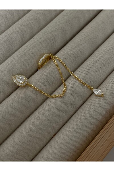 Sade Accessory Damla Halka Detaylı Sallantılı Küpe Tek