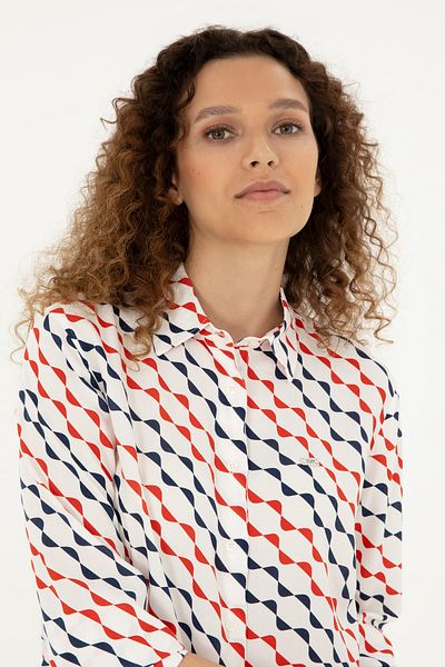 U.S. Polo Assn. Cămașă de damă bleumarin - cu mânecă lungă, model50280959-VR033
