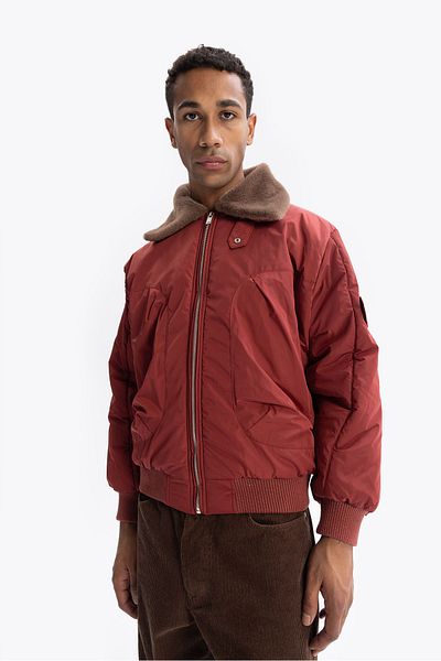 GIESTO Claret Red Pilot Coat