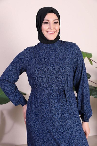 Ferace Rochie de marime mari pentru femei Hijab Îmbrăcăminte Prevailing Guler Crispy Pattern