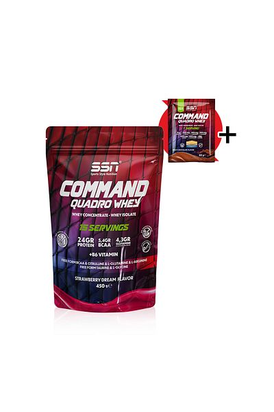 SSN Sports Style Nutrition 450 Gr (Strawberry) Protein Powder - Command Quadro Whey