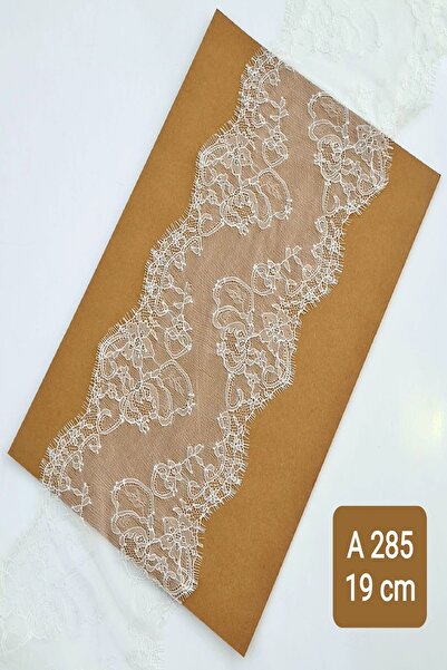 KARAASLAN Beyaz Sakallı Kirpikli Dantel 19 Cm (3 MT)