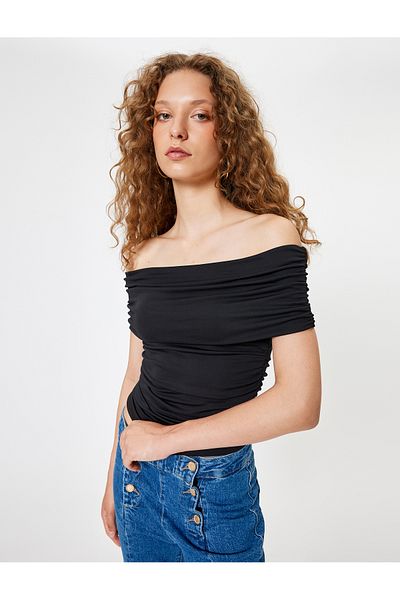 Koton Tricou cu mânecă scurtă cu mânecă scurtă, cu guler Madonna