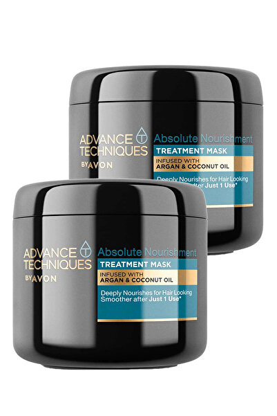 AVON Advance Techniques Argan ve Hindistan Cevizi Yağı İçeren Saç Maskesi 375 Ml. İkili Set
