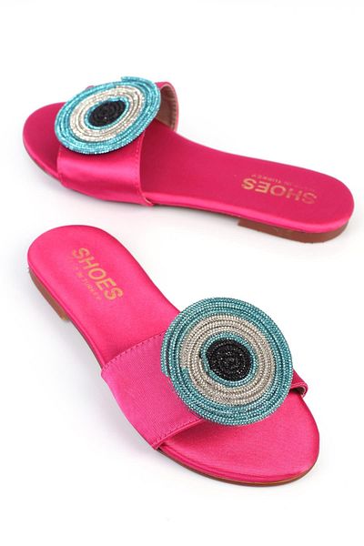 ShoeTek Γυναικείες Παντόφλες Fuchsia Suede Stone - Maia