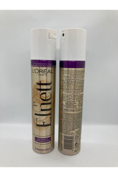 L'Oreal Paris Elnett Mikro Difüzyon Saç Spreyi Hasarlı Saçlar için Güçlü Tutuş, 200ml