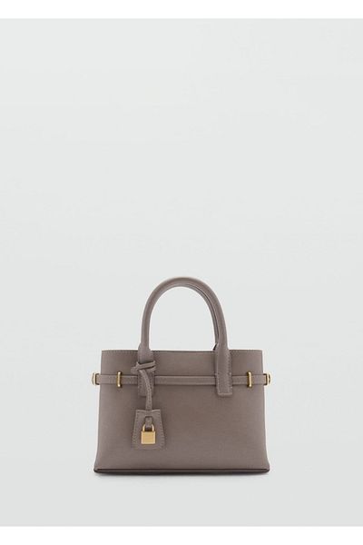 MANGO Woman Ziplock mini shopper bag