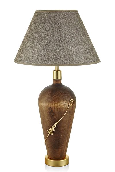 SETABIANCA Seta Brass Leaf Wooden Lampshade