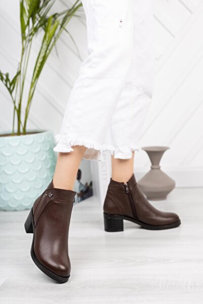 Diego Carlotti Hakiki Deri Günlük Kadın Bot/Bootie