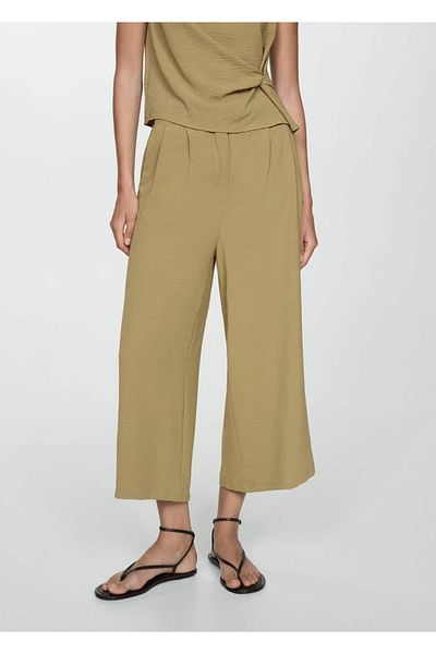 MANGO Woman Wideleg woven pants