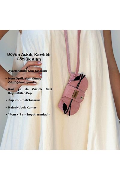 wearme Калъф за очила с каишка за врата и държач за карти
