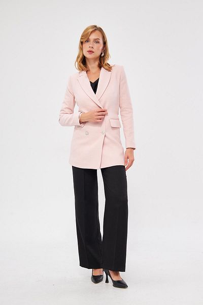 LOVELF Μπουφάν Tweed με διπλό στήθος με ασημί κουμπί
